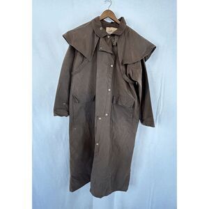 Sydney Oilskin Co. Black Duster Riding/Equestrian Jacket Size Large, Waterproof